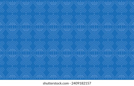 Dive into tranquility with this captivating blue geometric abstract pattern design. Merging precision with a soothing color palette.