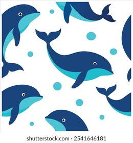 Dive into a vibrant, eye-catching whale pattern perfect for adding a lively marine touch to your projects. Ideal for textiles, wallpapers, and ocean-inspired digital artwork.