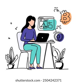 Dive into the world of decentralized finance with our dynamic flat illustrations. Uncover the possibilities and potential of DeFi