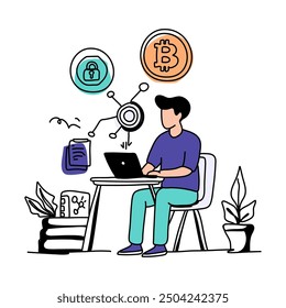 Dive into the world of decentralized finance with our dynamic flat illustrations. Uncover the possibilities and potential of DeFi
