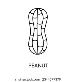 Dive into the world of flavors with the visually captivating Peanut line vector Icon, a representation that captures the essence and allure of this beloved and versatile nut.
