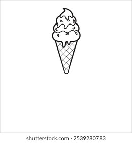 Dive into a world of sweetness with this enchanting coloring book designed for kids aged 5-10! Featuring adorable ice cream illustrations, each page showcases clean, thick black and white outlines tha