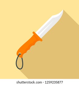 Dive knife icon. Flat illustration of dive knife vector icon for web design