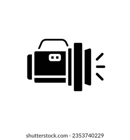 Dive Light Filled Icon Vector Illustration