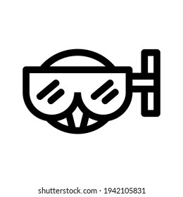 dive mask icon or logo isolated sign symbol vector illustration - high quality black style vector icons
