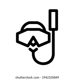 dive mask icon or logo isolated sign symbol vector illustration - high quality black style vector icons
