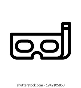 dive mask icon or logo isolated sign symbol vector illustration - high quality black style vector icons
