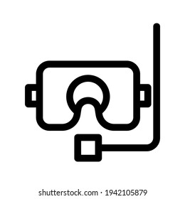 dive mask icon or logo isolated sign symbol vector illustration - high quality black style vector icons
