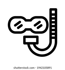 dive mask icon or logo isolated sign symbol vector illustration - high quality black style vector icons
