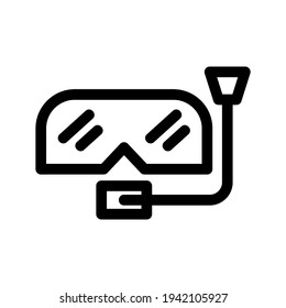 dive mask icon or logo isolated sign symbol vector illustration - high quality black style vector icons
