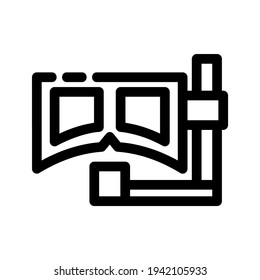 dive mask icon or logo isolated sign symbol vector illustration - high quality black style vector icons
