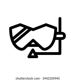 dive mask icon or logo isolated sign symbol vector illustration - high quality black style vector icons
