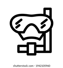 dive mask icon or logo isolated sign symbol vector illustration - high quality black style vector icons
