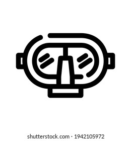 dive mask icon or logo isolated sign symbol vector illustration - high quality black style vector icons
