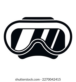 Dive mask icon simple vector. Aqua pool. Summer aquatic