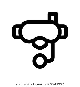 dive mask icon. vector line icon for your website, mobile, presentation, and logo design.