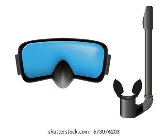 Dive mask and snorkel
