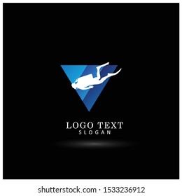 Dive & Scuba Logo. Symbol & Icon Vector Template.