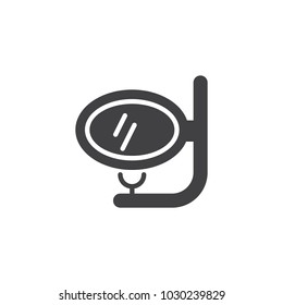 Dive scuba mask and snorkel vector icon. filled flat sign for mobile concept and web design. Snorkeling gear simple solid icon. Symbol, logo illustration. Pixel perfect vector graphics