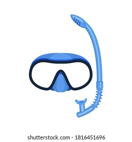 Dive and snorkel masks for professionals. Vector illustration on white background