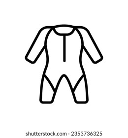Dive Suit Outline Icon Vector Illustration