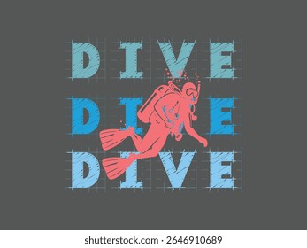 Mergulhe t shirt design minimalista mergulho T para exploradores oceânicos