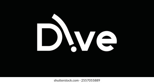 Dive typography lettering logo design vector graphic