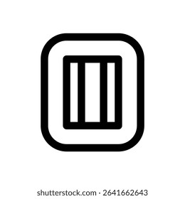 Dive weight. Editable stroke vector icon.