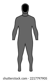 Dive wetsuit pictogram vector illustration.