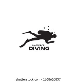 Diver club icon logo design vector template illustration