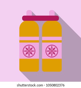 Diver cylinders oxygen tank isolated
