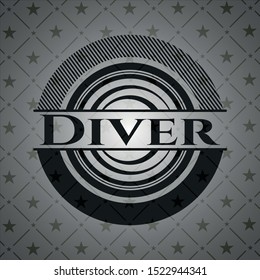 Diver dark icon or emblem. Vector Illustration. Detailed.