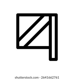 Diver flag. Editable stroke vector icon.