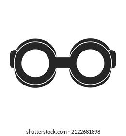 Diver glasses vector icon.Black vector icon isolated on white background diver glasses.