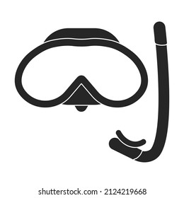 Diver glasses vector icon.Black vector icon isolated on white background diver glasses.