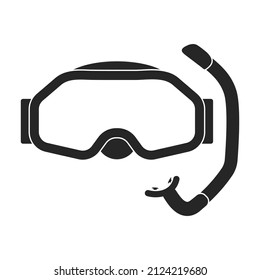 Diver glasses vector icon.Black vector icon isolated on white background diver glasses.