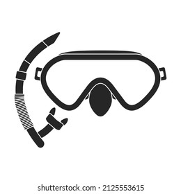 Diver glasses vector icon.Black vector icon isolated on white background diver glasses.