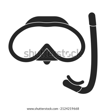 Diver glasses vector icon.Black vector icon isolated on white background diver glasses.