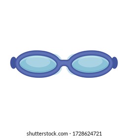 Diver glasses vector icon.Cartoon vector icon isolated on white background diver glasses.