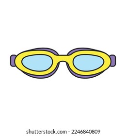 Diver glasses vector icon.Color vector icon isolated on white background diver glasses.