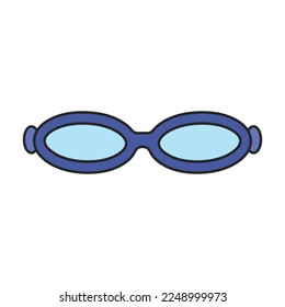 Diver glasses vector icon.Color vector icon isolated on white background diver glasses.