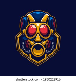 Diver Head With Helmet Logo Gaming. Character Mask Twitch Avatar. Game Mascot Design