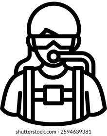 Diver Icon Element For Design