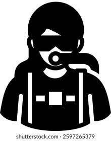 Diver Icon Element For Design