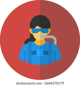 Diver Icon Element For Design