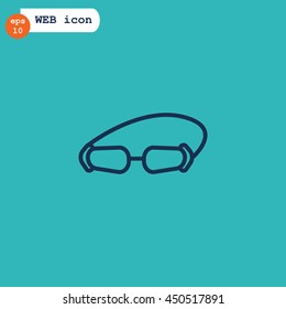  Diver icon flat.