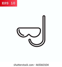 Diver icon flat.