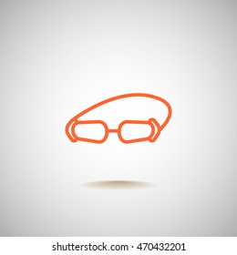  Diver icon flat.