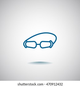  Diver icon flat.