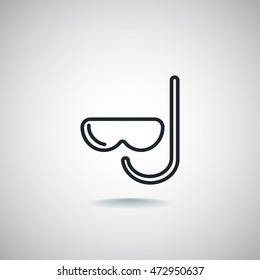  Diver icon flat.